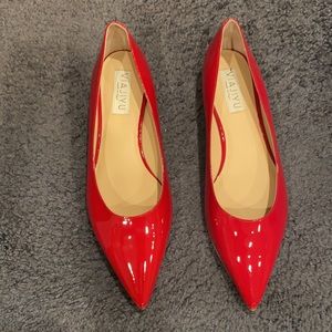 - Viajiyu red flats generous toe box with no cleavage new no box size 41.5